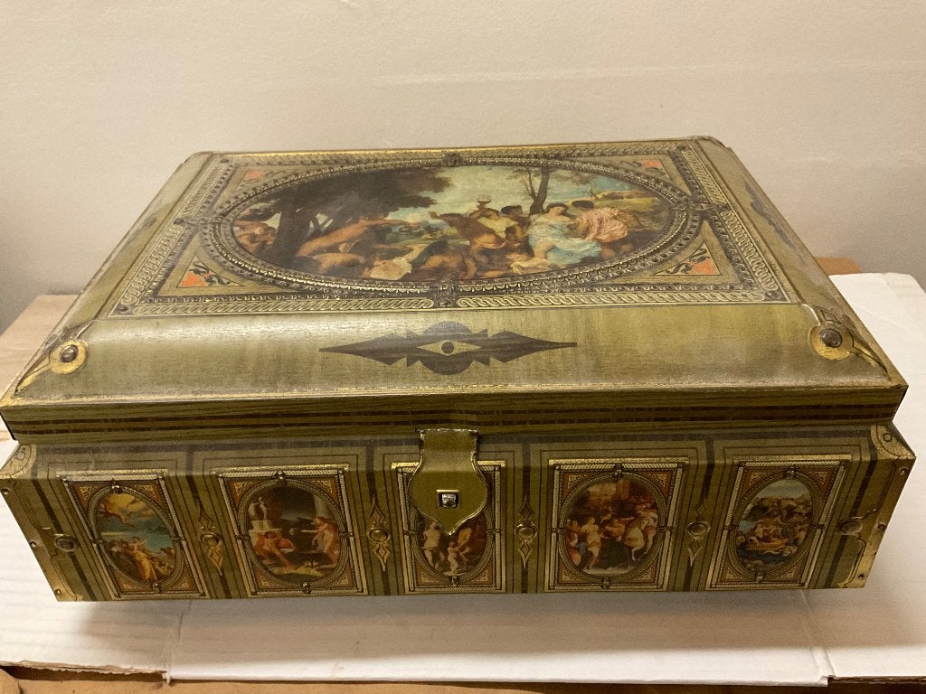 Mooie blikken doos (GBC) in heel goede staat, Collections, Boîte en métal, Enlèvement, Comme neuf, Autres marques