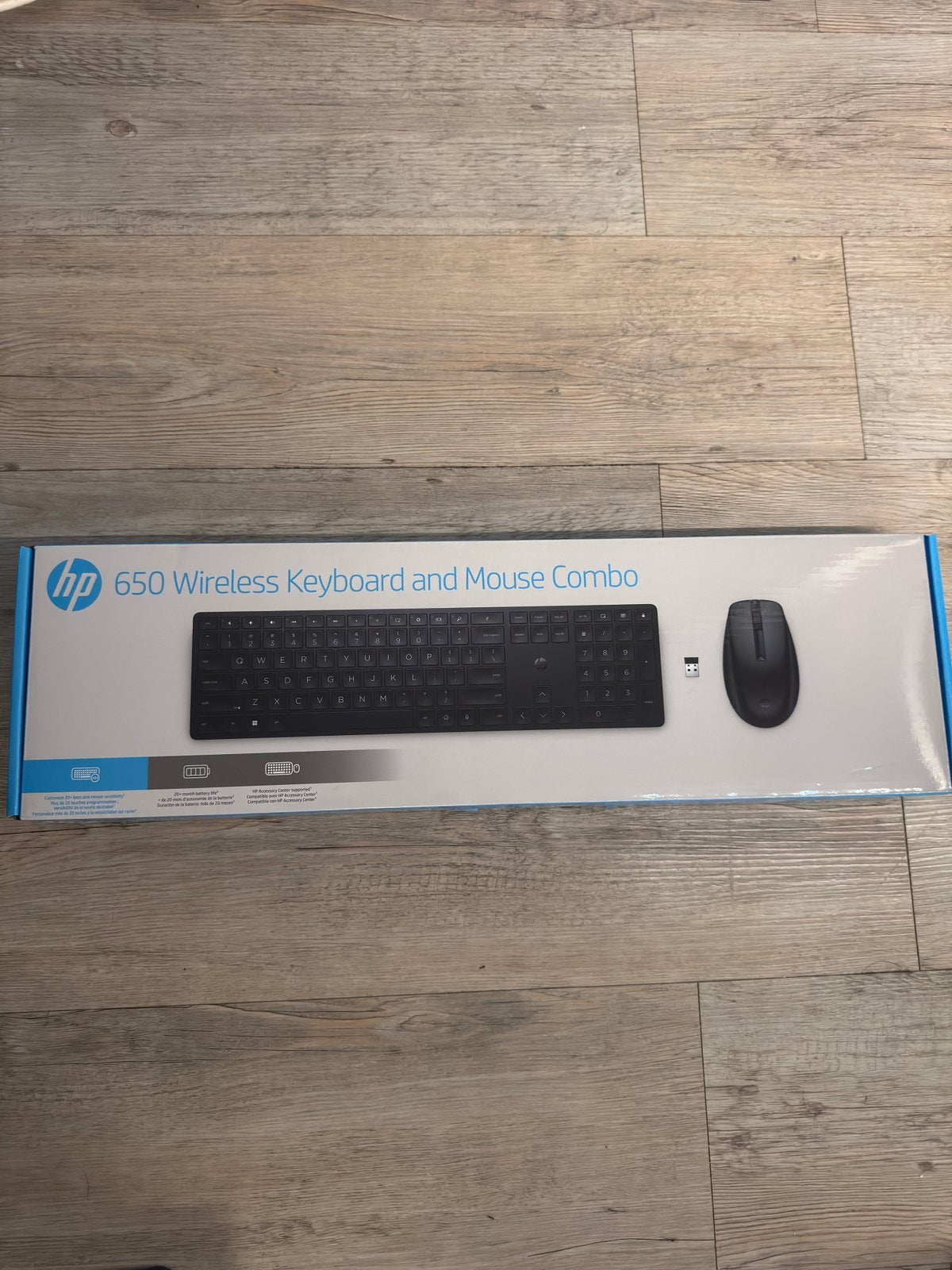 HP 650 wireless keyboard/mouse combo (AZERTY), Ophalen, Azerty, Nieuw, Draadloos