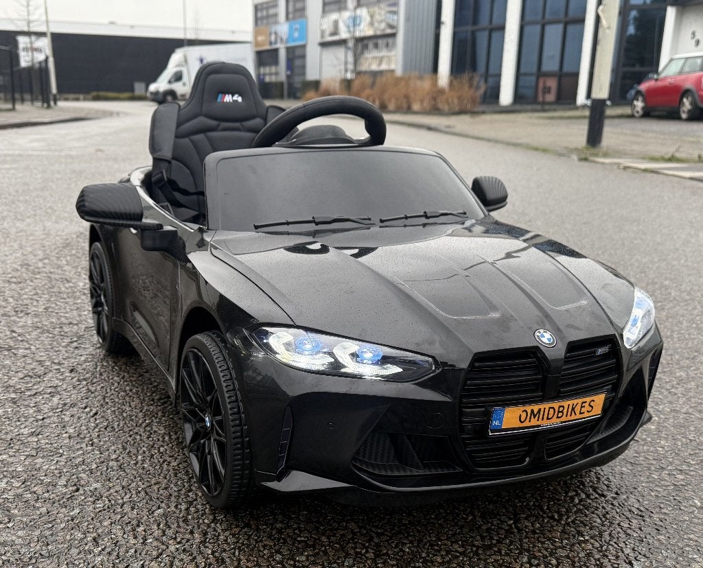 BMW M4 12v zwart Afstands. - Bleutooth - Led - Leder - Rubb!, Ophalen of Verzenden, Nieuw