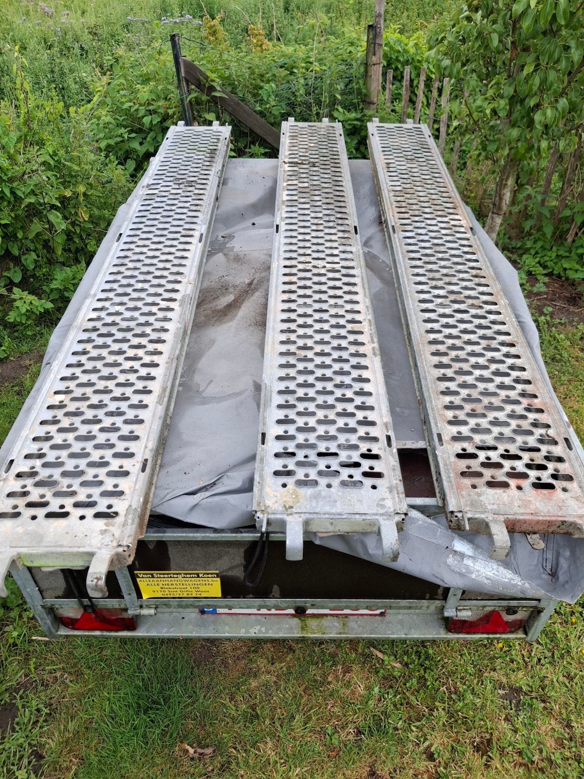 Stellingplanken / rijplaten Altrad, Ophalen