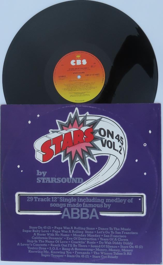 Stars on 45 - Volume 2 - ABBA. Maxi, CD & DVD, Vinyles | Dance & House, 12 pouces, Enlèvement ou Envoi, 1980 - 1989, Utilisé