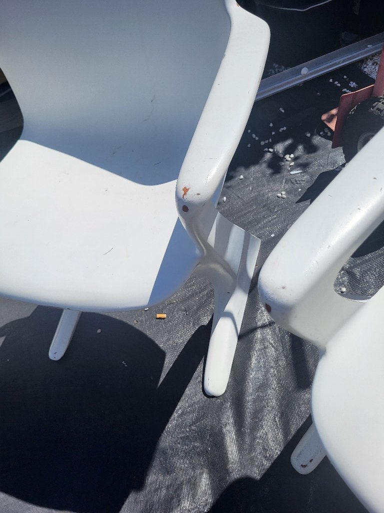 5 chaises vintage, Enlèvement, Utilisé, Blanc, Cinq, Six Chaises ou plus