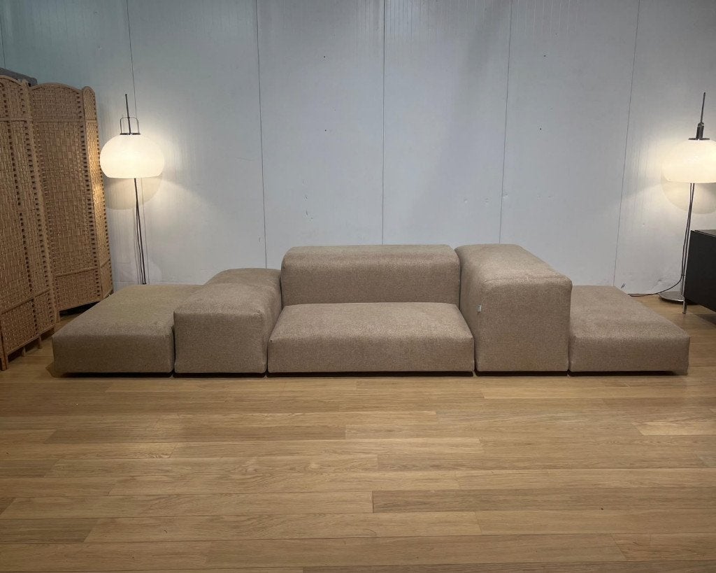 NIEUW Gestoffeerde Living Divani Extra Wall Modulair, Huis en Inrichting, Ophalen of Verzenden, Rechte bank, Stof, Design Bank Bankstel Zetel Modulair Living Divani