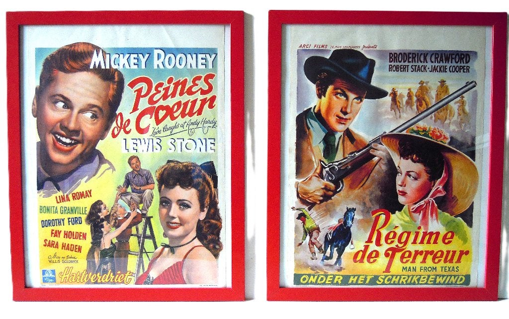 2 Originele oude filmaffiches (1942 & 1946), Antiek en Kunst, Ophalen of Verzenden