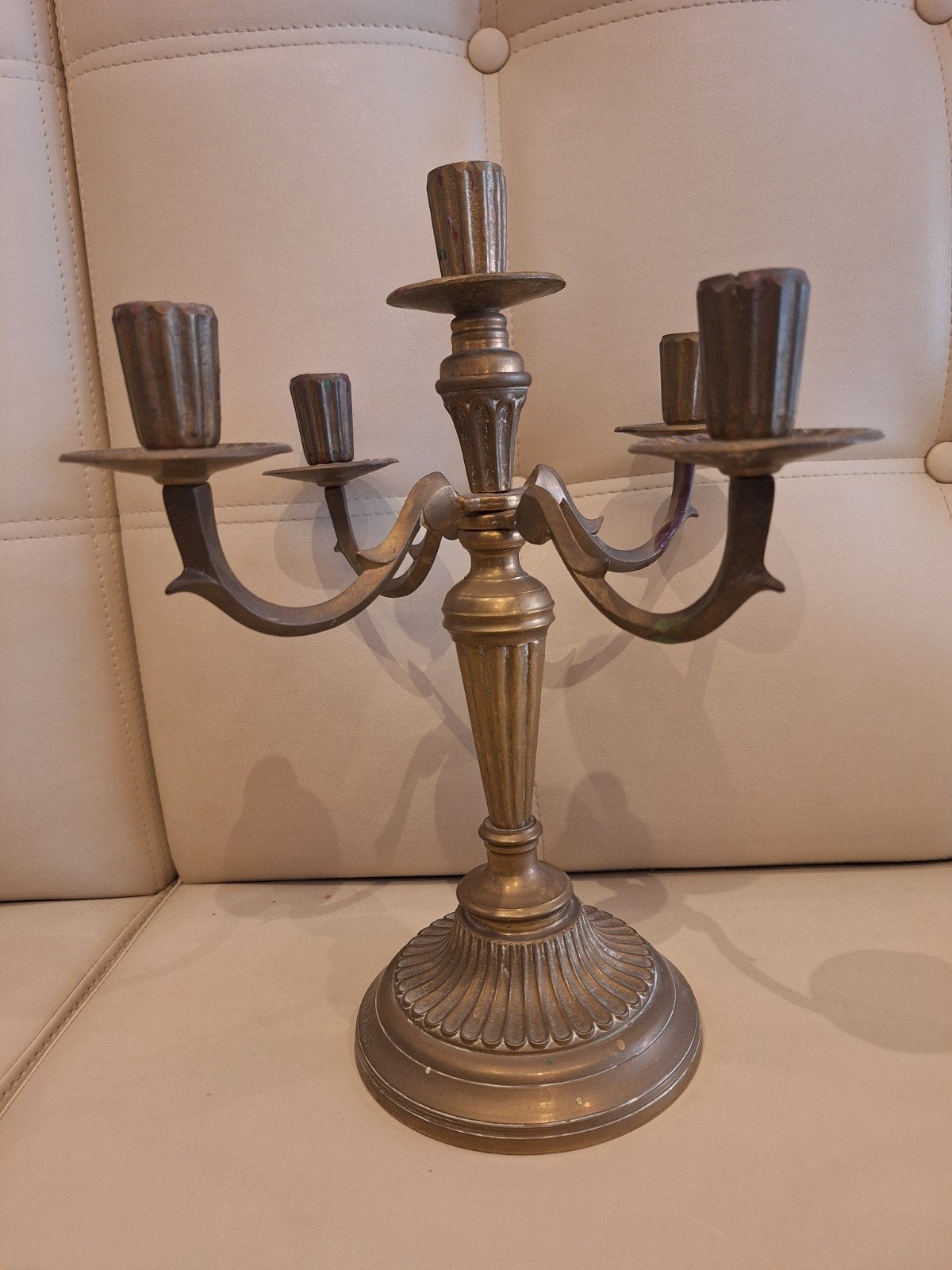 Kandelaar in messing, Ophalen of Verzenden