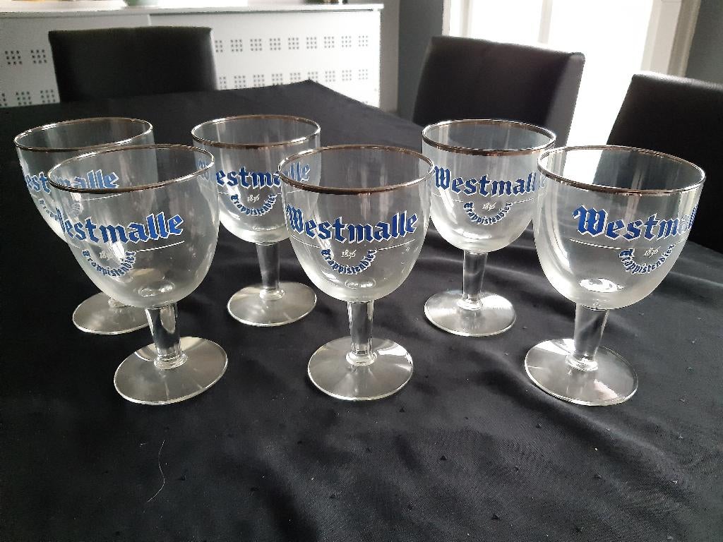 Westmalle bierglazen, Verzamelen, Ophalen, Zo goed als nieuw, Glas of Glazen, Overige merken