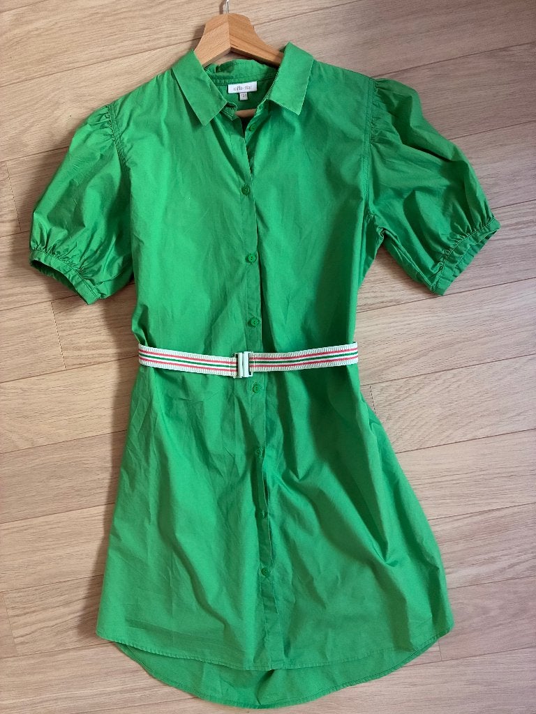 groen katoenen kleedje met ceintuur maat 164 Milla star, Kinderen en Baby's, Kinderkleding | Maat 164, Gebruikt, Meisje, Ophalen of Verzenden