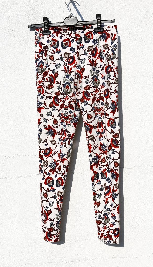 Pantalon droit fleuri Zara - XS, Enlèvement ou Envoi, Zara, Comme neuf, Taille 34 (XS) ou plus petite