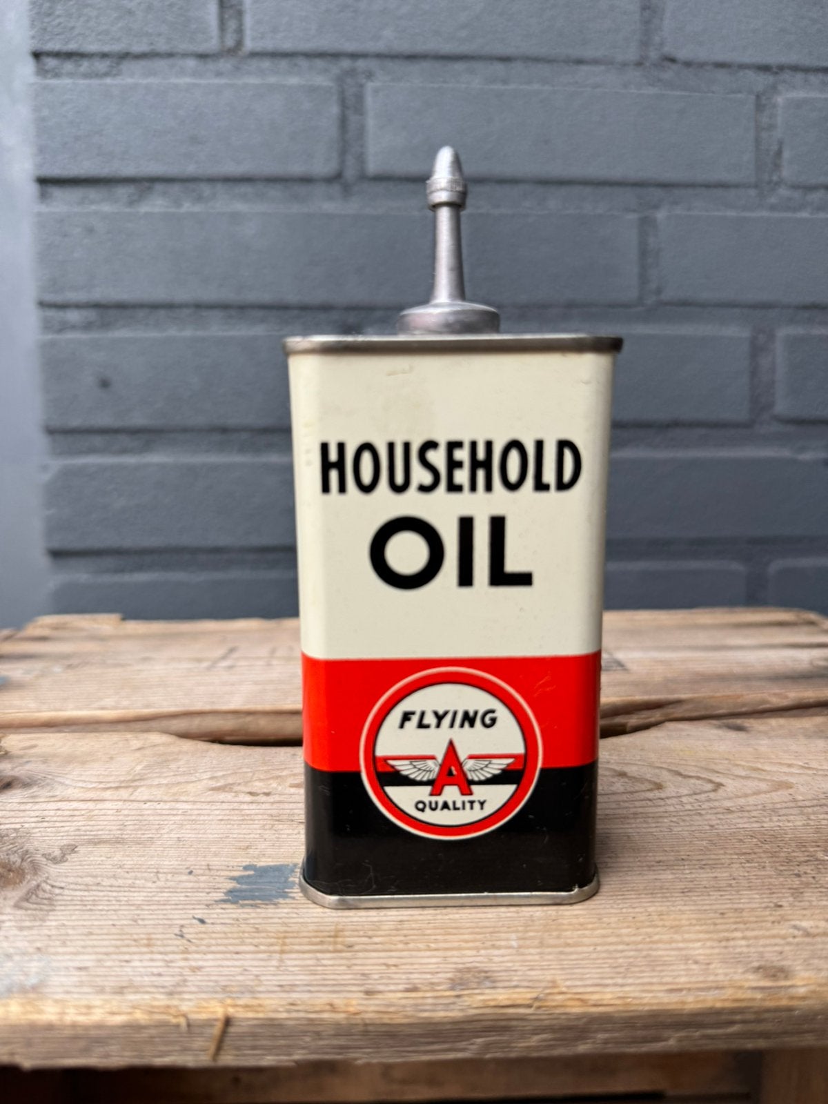 Mini Handyoil FLYING A olie blikje NOS, Ophalen of Verzenden, Gebruikt, Verpakking