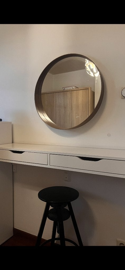 Coiffeuse blanche de chez IKEA munie de deux grands tiroirs, Maison & Meubles, Moins de 100 cm, 100 à 150 cm, Enlèvement, Utilisé