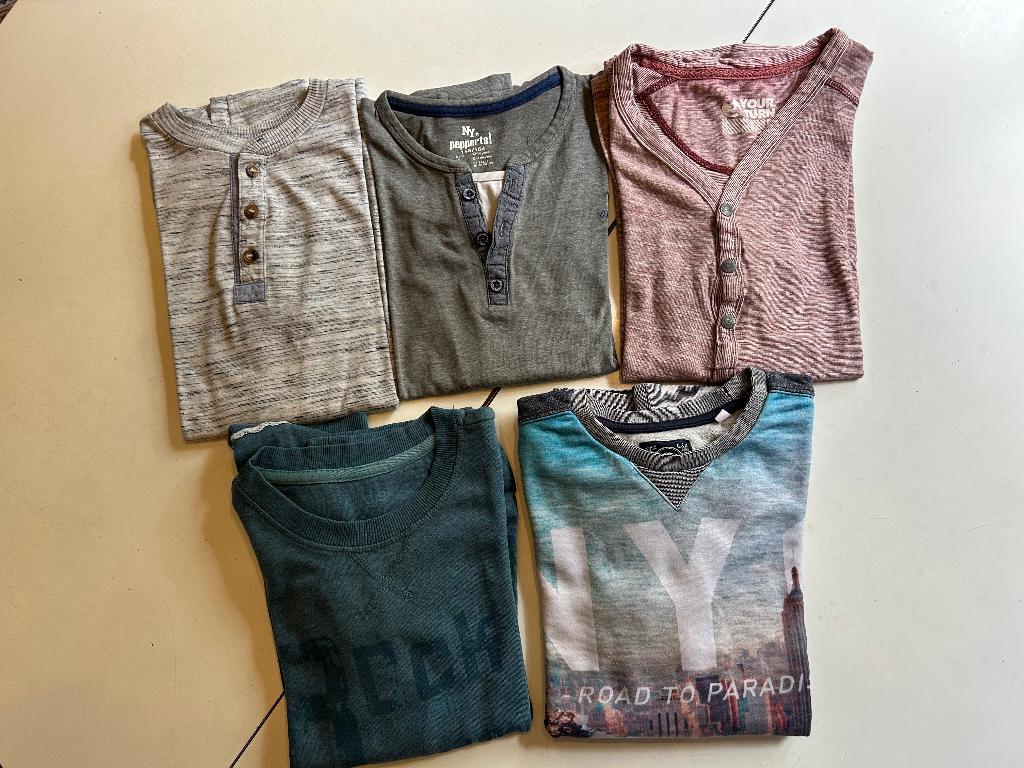 Pakket: 2 TRUIEN & 3 LONGSLEEVES - maat 158/164, Ophalen of Verzenden, Maat 158