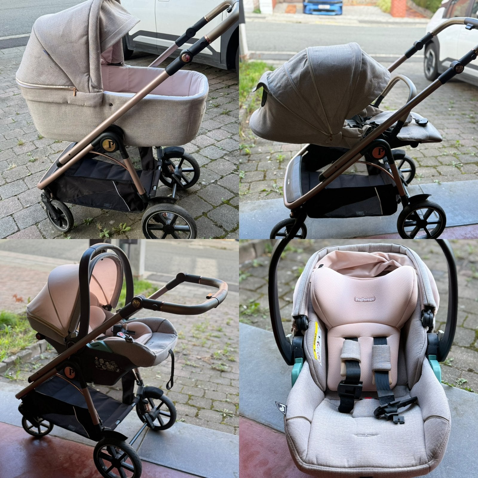 Poussette Trio PegPerego ISOFIX (Nacelle + Cosy + Poussette), Enfants & Bébés, Poussettes & Combinaisons, Enlèvement, Comme neuf
