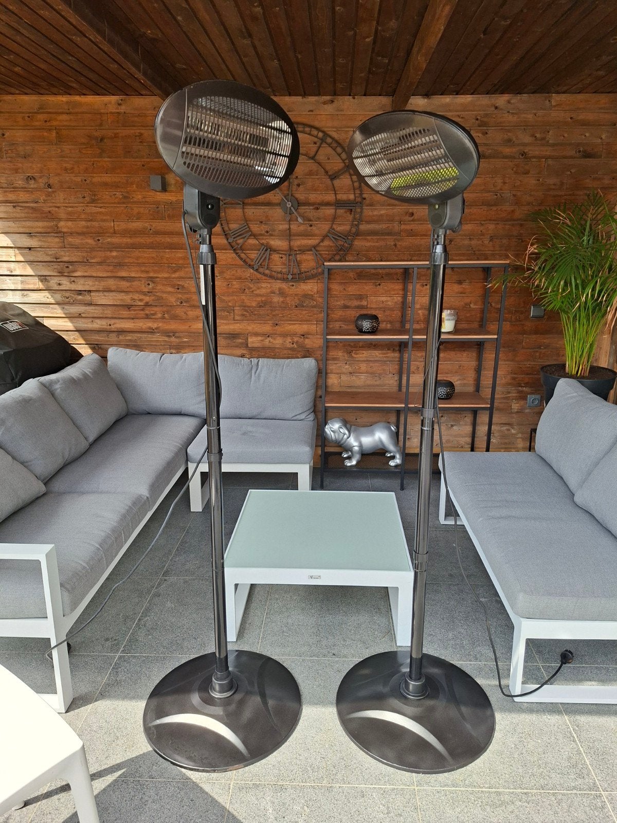 2 x terrasverwarmers (2000W), Tuin en Terras, Ophalen, Zo goed als nieuw