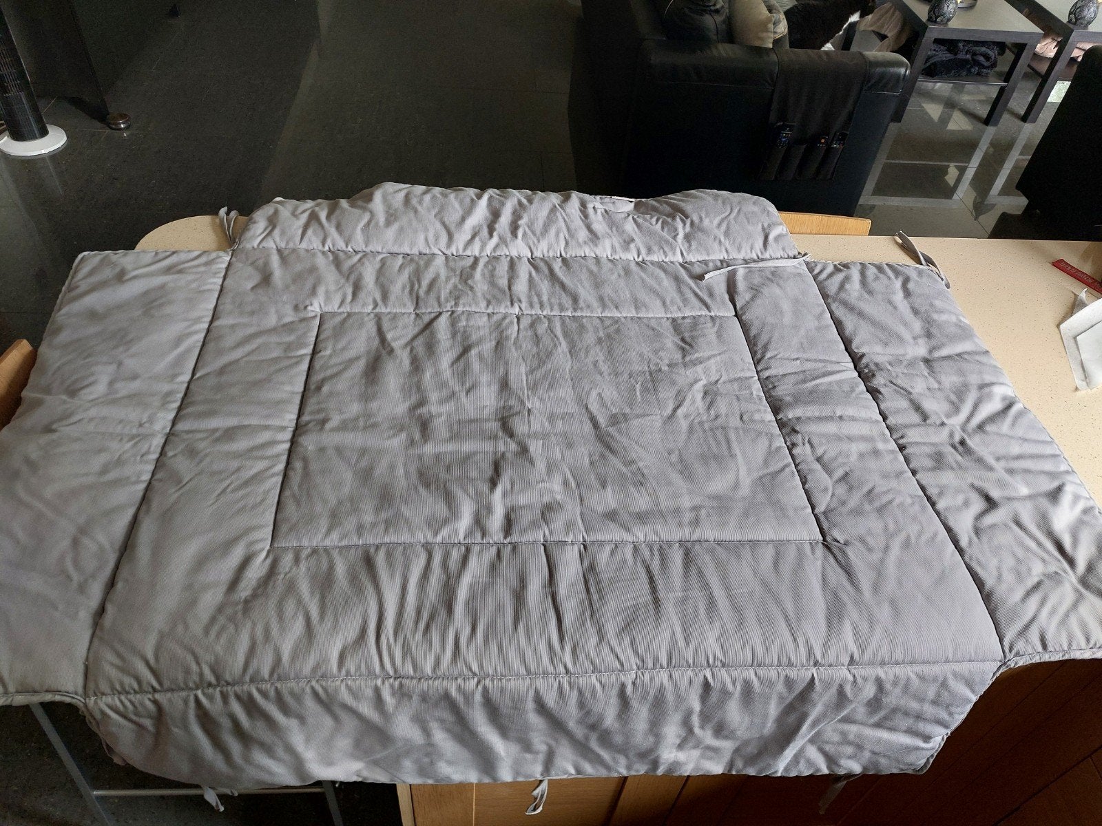 Contour de parc (75x95cm), Garçon ou Fille, Gris, Enlèvement ou Envoi, Tour de lit