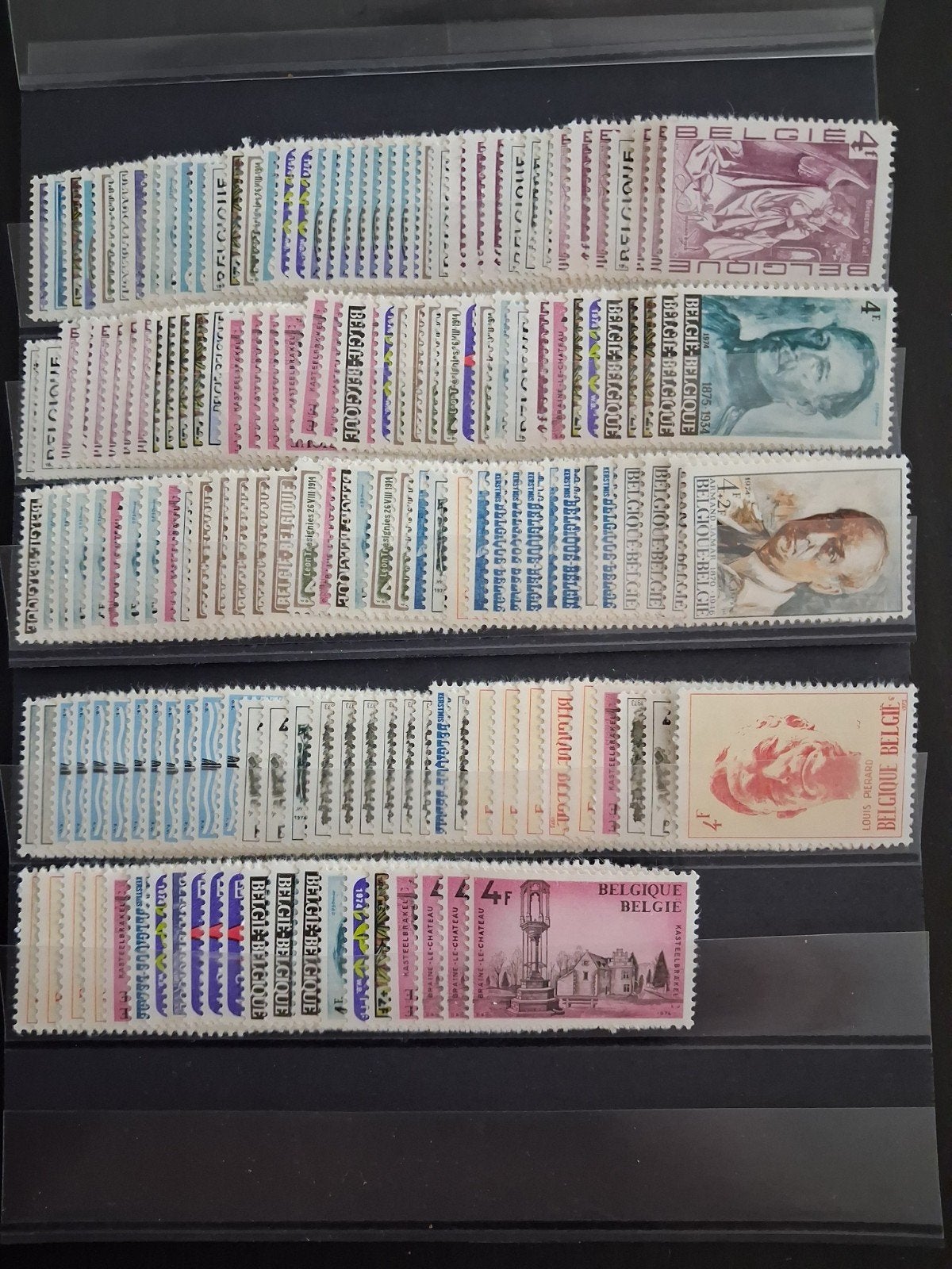 Plakzegels 4 Bfr postfris Originele gom, Verzenden, Zonder stempel, Postfris, Postfris