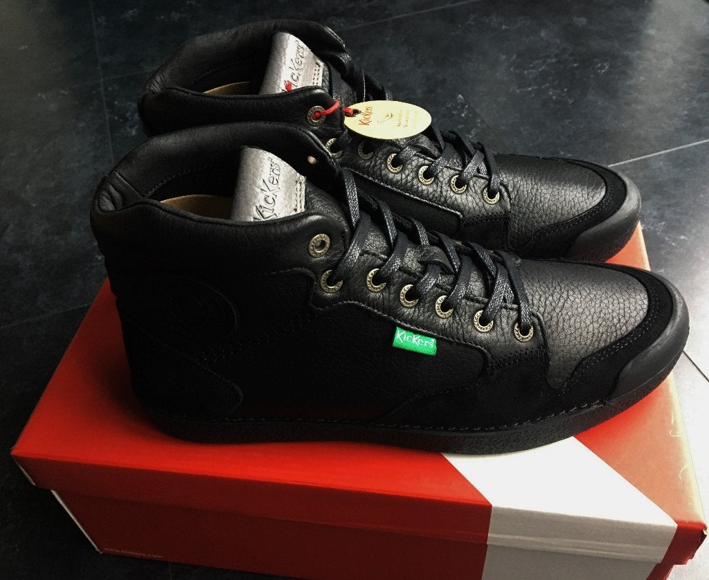 KICKERS echt zwart leder- NIEUW maat 41, Zwart, Nieuw, Ophalen of Verzenden, Kickers