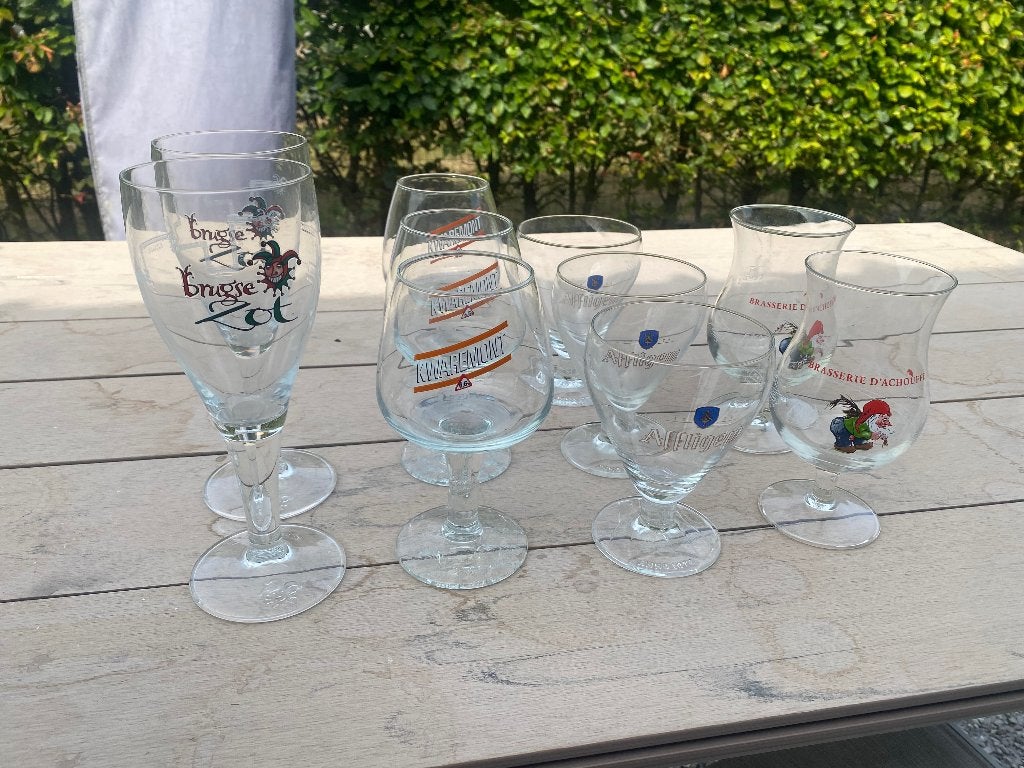 Bierglazen, Verzamelen, Glas en Drinkglazen, Ophalen, Zo goed als nieuw, Bierglas