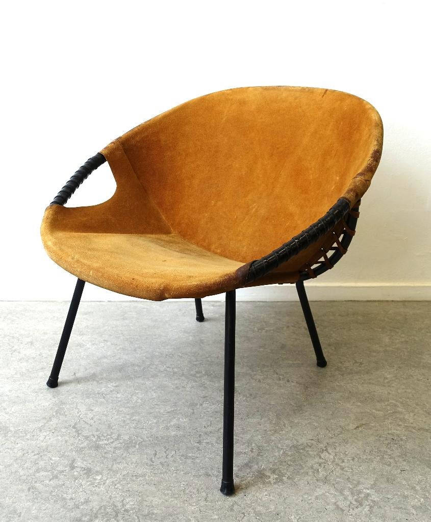 Vintage Balloonchair Lusch Erzeugnis ballonstoel fauteuil, Moins de 75 cm, Enlèvement, Utilisé, 50 à 75 cm