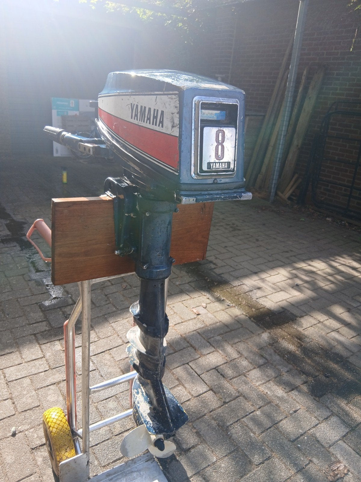 Yamaha 8pk 2 takt langstaart, Ophalen, Gebruikt, Motor en Techniek, Zeilboot of Motorboot