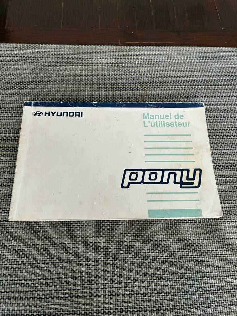 notice mode d’emploi Hyundai pony 1993, Ophalen