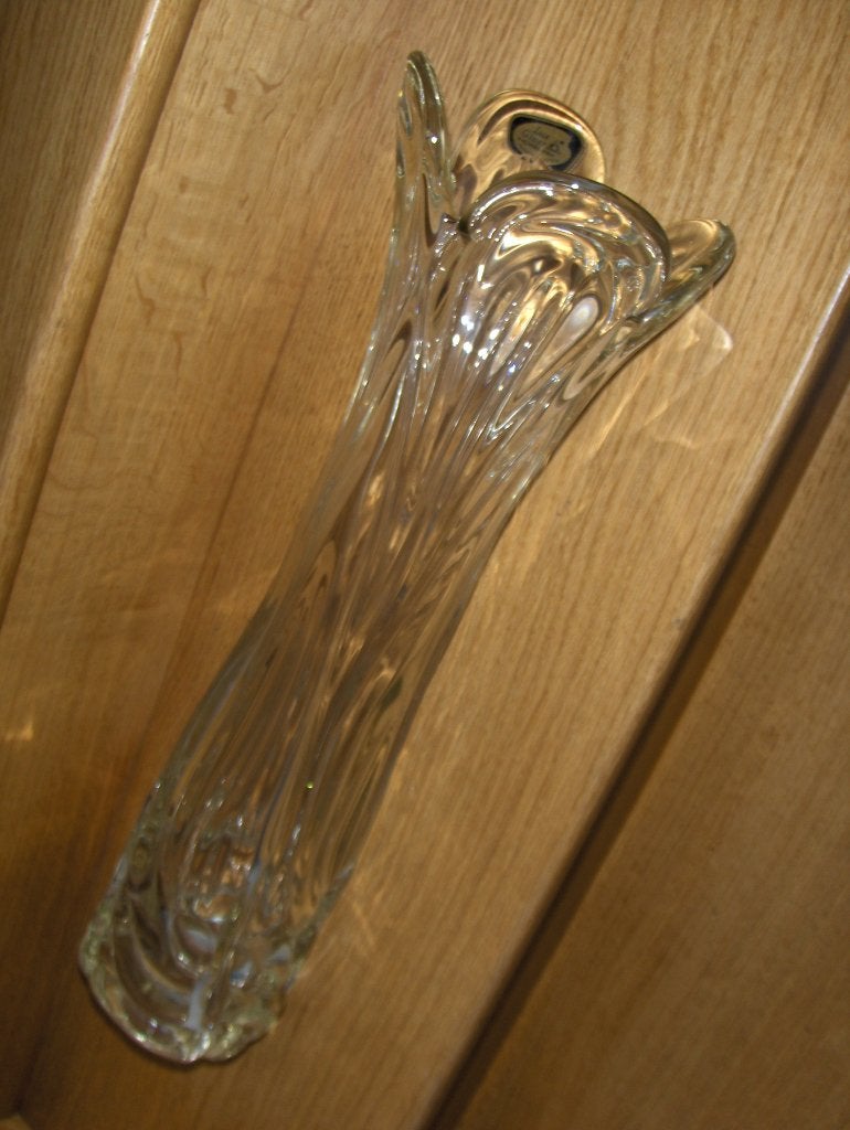 Vase vintage façonné main LUX GLASS made in austria.H48 cm, Ophalen