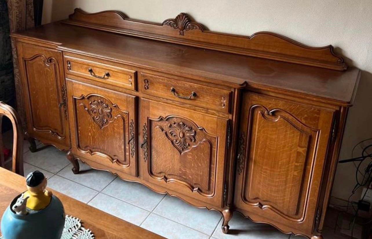 Te koop complete eetplaats louis XV, Huis en Inrichting, Ophalen, Zo goed als nieuw