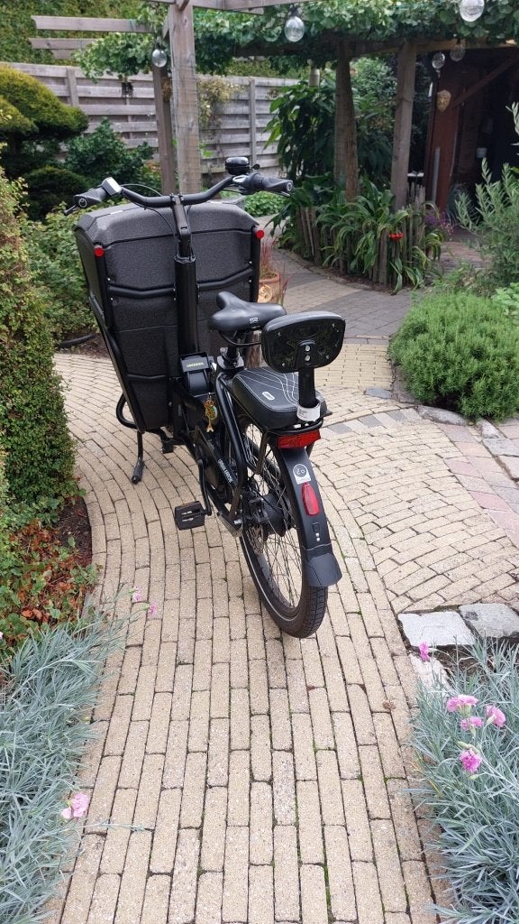 bakfiets, Fietsen en Brommers, Goederen, Elektrisch, Zo goed als nieuw, Schijfrem