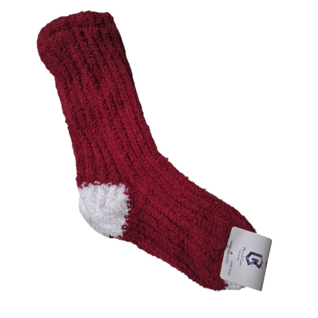 Dikke warme en cozy huis sokken rood wit one size, Ophalen of Verzenden, Nieuw, Jongen of Meisje, Sokken