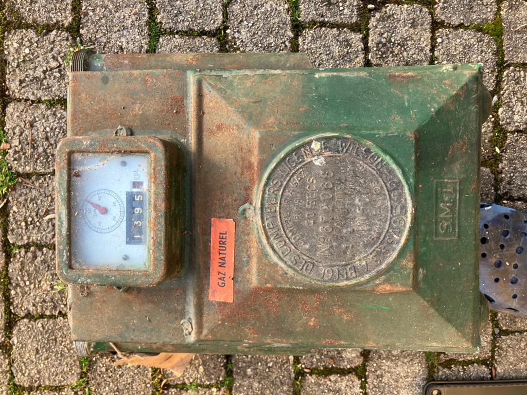 Ancien compteur gaz de 1950, Antiquités & Art, Enlèvement ou Envoi