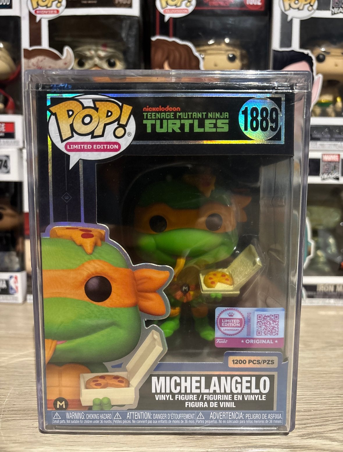 Funko Pop Michelangelo#1889 1200ex + Prot Protector & Carton, Enlèvement ou Envoi, Neuf