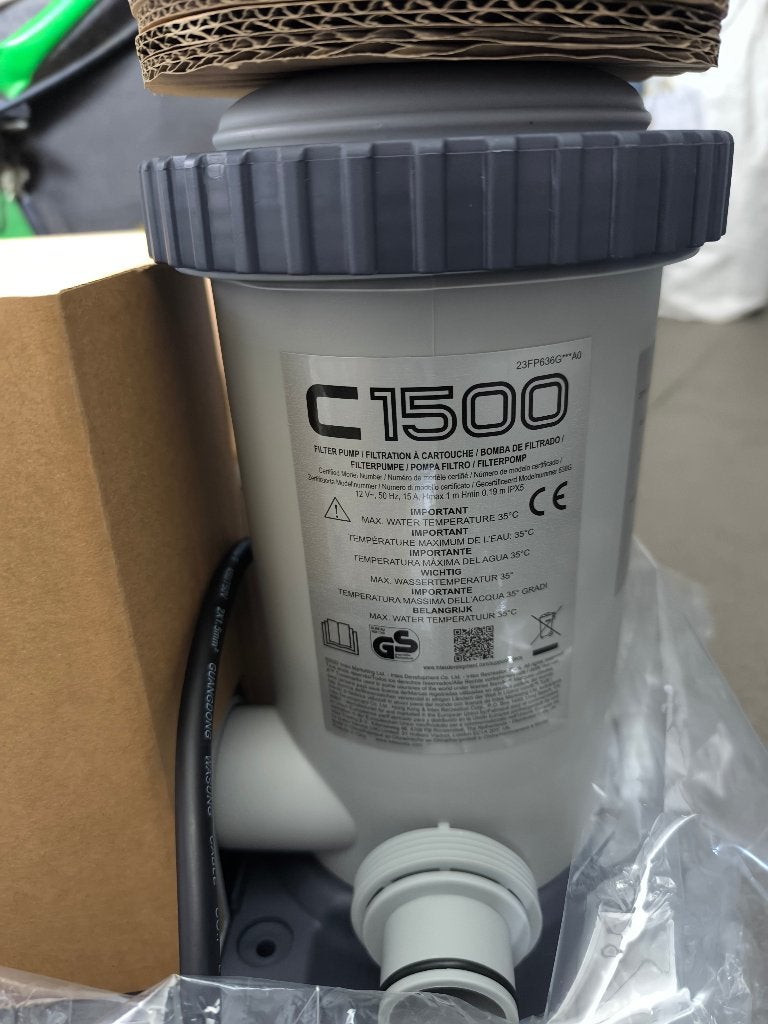 Intex C1500 Krystal Clear filterpomp NIEUW + trafo & slangen, Ophalen of Verzenden, Nieuw, Zwembadpomp
