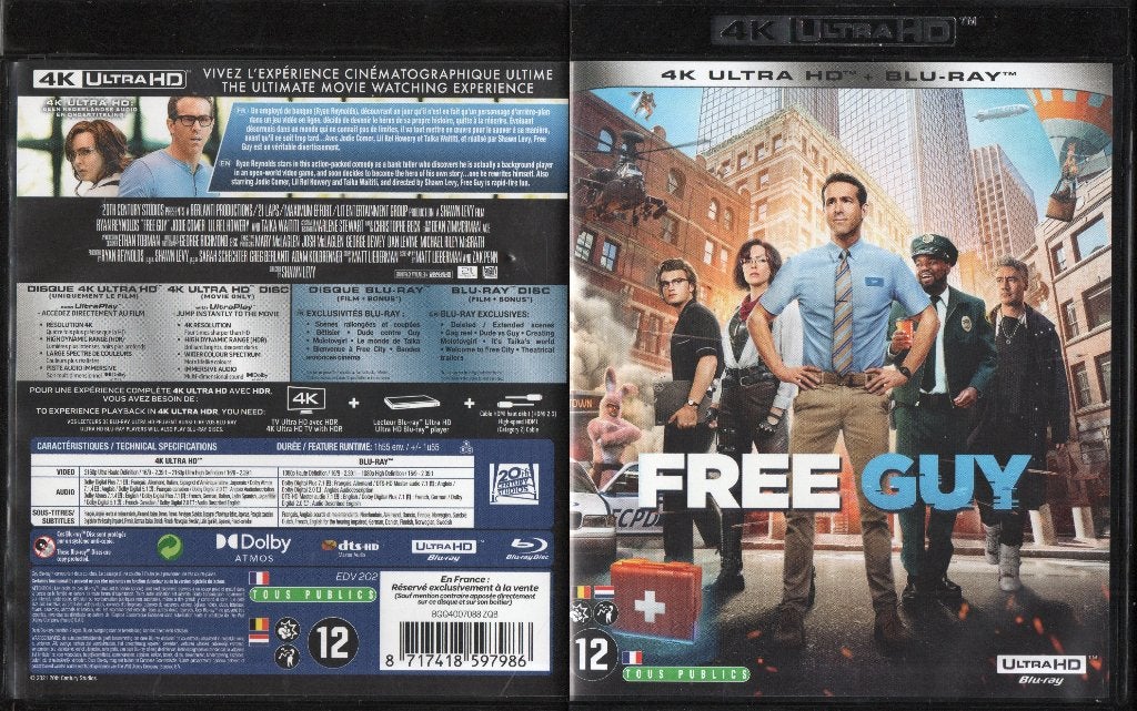 free guy (4k ultra-hd + blu-ray) neuf, CD & DVD, Français, Enlèvement ou Envoi, Film, Science-Fiction et Fantasy