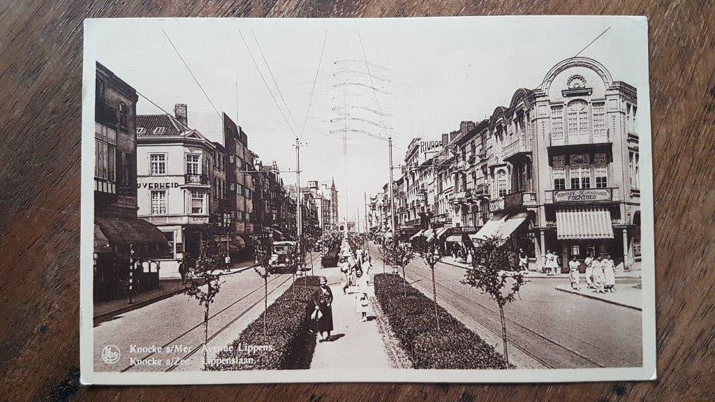 Postkaart Knokke a/Zee Knocke Lippenslaan, Verzamelen, Ophalen of Verzenden, 1920 tot 1940, Gelopen, West-Vlaanderen