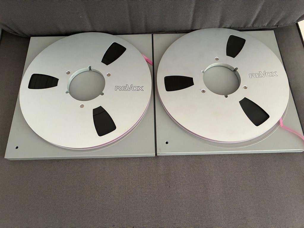 Revox aluminium spoelen. 26,5 cm., Audio, Tv en Foto, Bandrecorder, Ophalen, Bandrecorder, Met banden