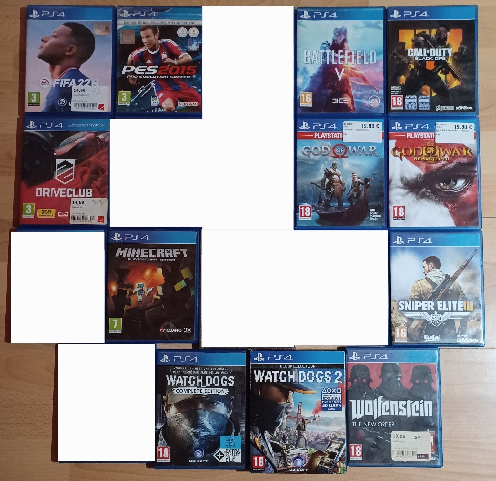 Jeux PS4 _ Prix en description, Ophalen of Verzenden, Gebruikt