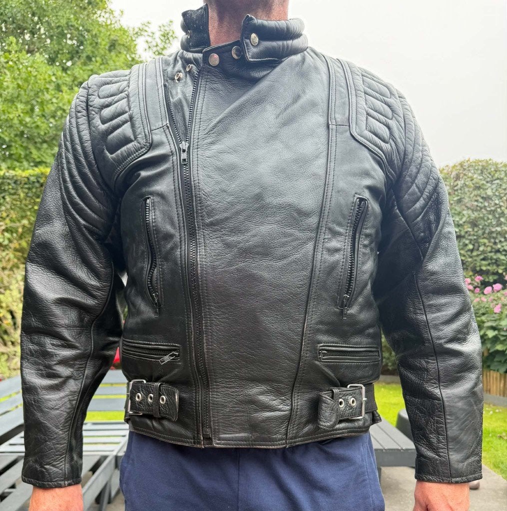 Vintage lederen motorvest van Richa, Dames, Jas | leer, Ophalen of Verzenden, Richa