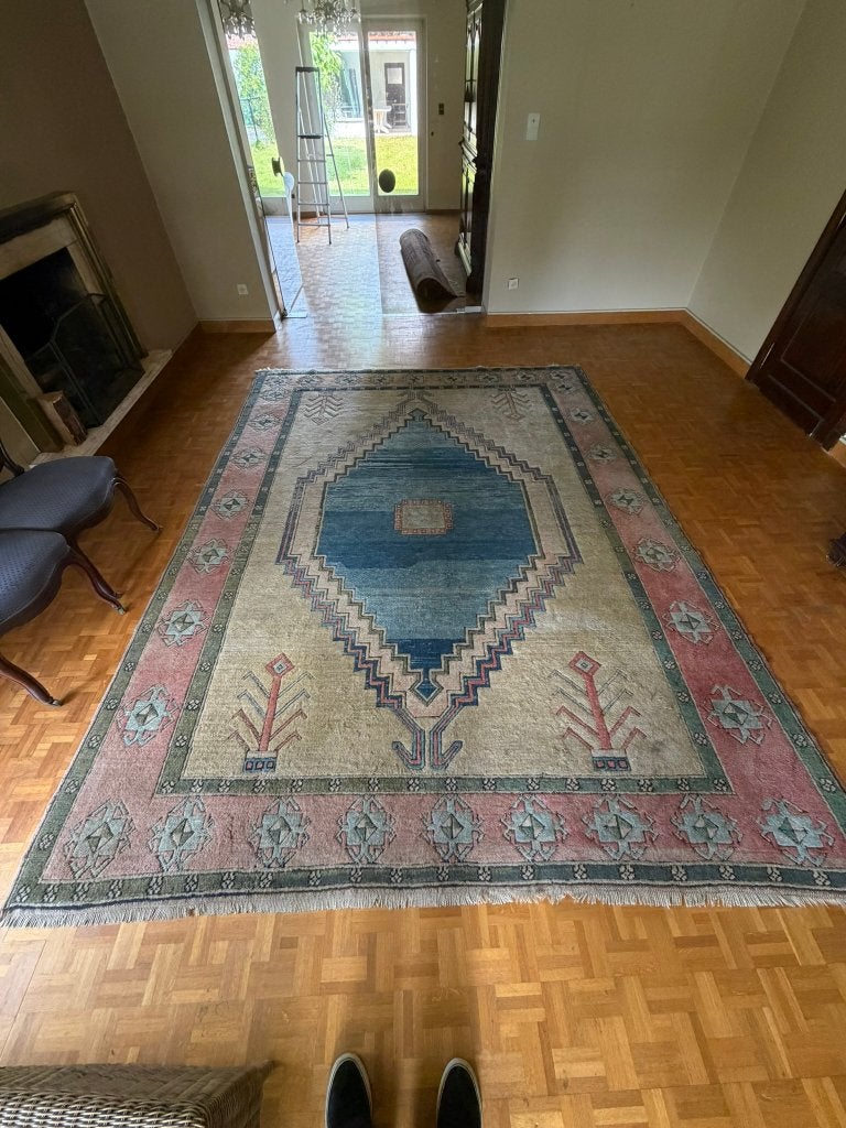 Tapijten, Bleu, 200 cm ou plus, 200 cm ou plus, Perzisch