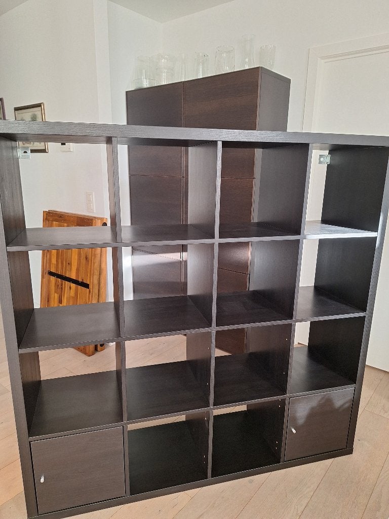 Étagère Ikea, noir 147x147 cm, Maison & Meubles, Démontable, Comme neuf, Enlèvement, Étagère