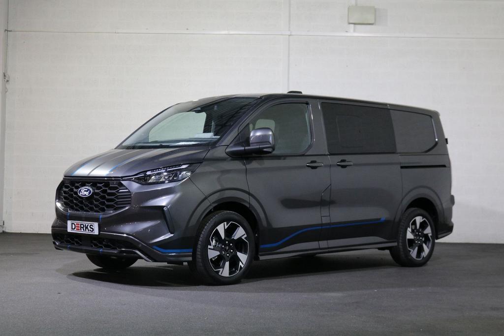 Ford Transit Custom 2.0 TDci 170pk L1 H1 Sport DC AWD BPM Vr, Autos, Argent ou Gris, Achat, Diesel, Automatique