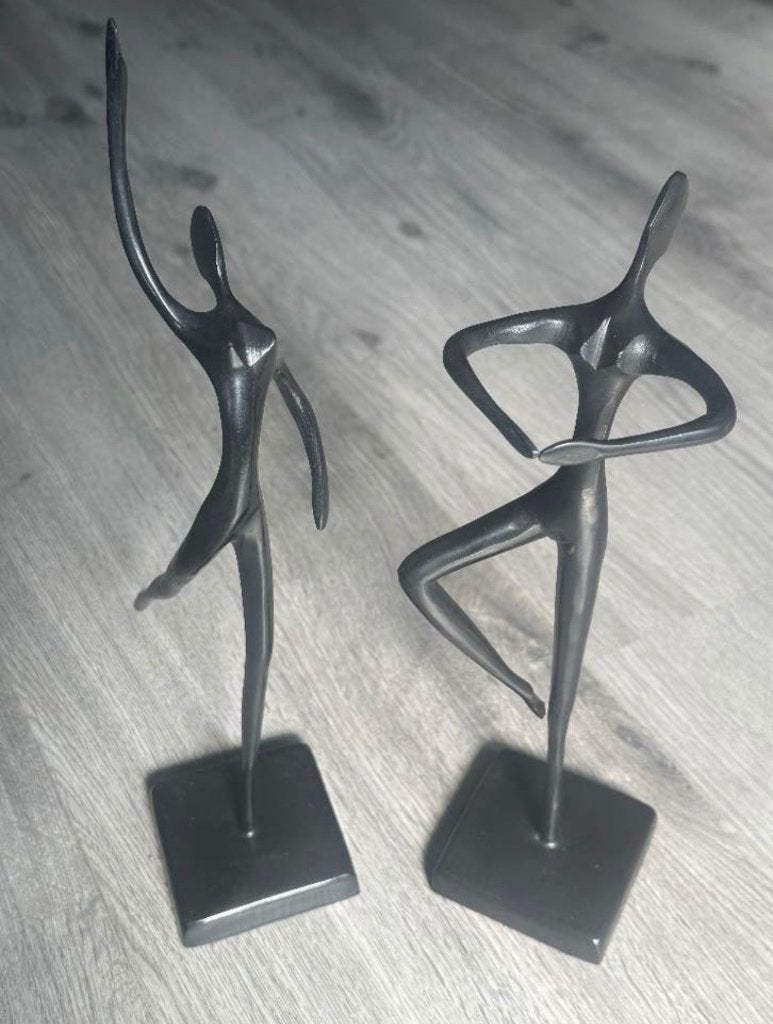 2 Modernistische stalen sculpturen van BODRUL KHALIQUE - 40€, Verzamelen, Ophalen of Verzenden, Nieuw, Mens