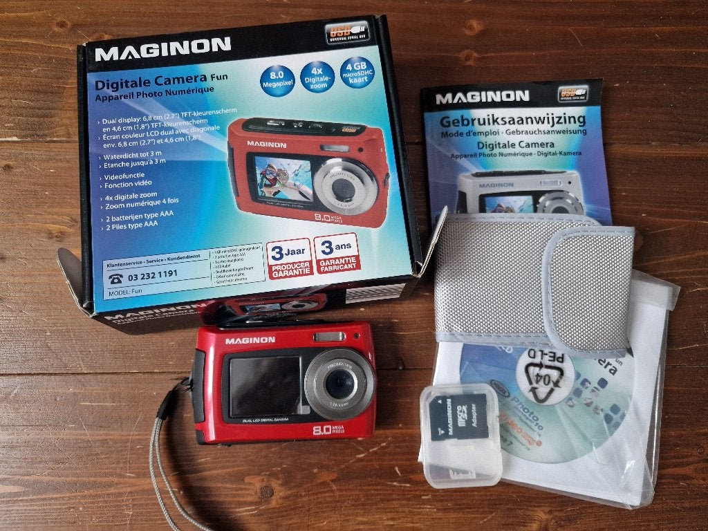 Maginon Digitale Camera Fun: compleet pakket!, TV, Hi-fi & Vidéo, Appareils photo numériques, Neuf, Sans zoom optique, Autres Marques