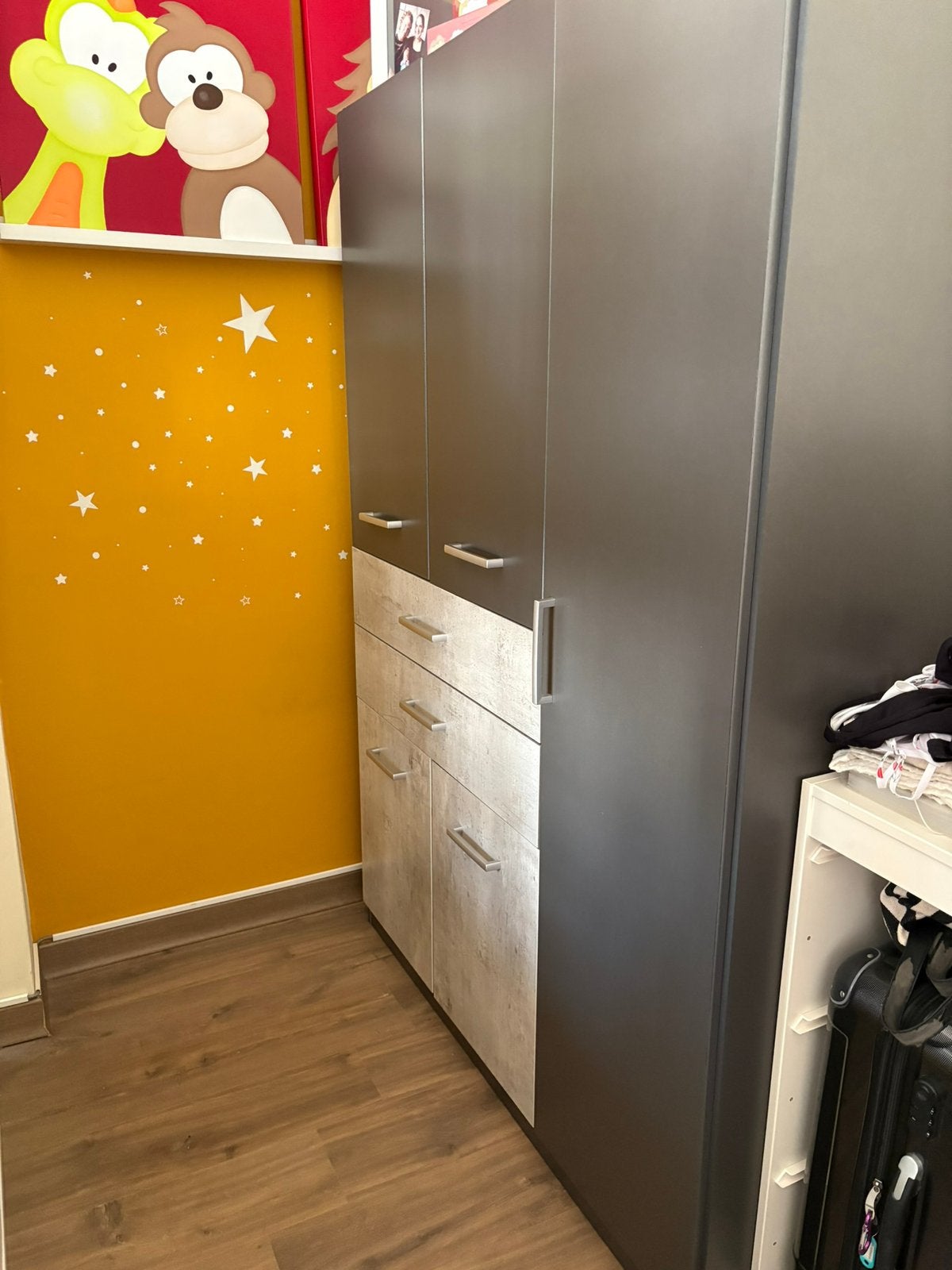 Kleerkast met lades, Huis en Inrichting, Ophalen, Gebruikt, 100 tot 150 cm, Met lade(s)
