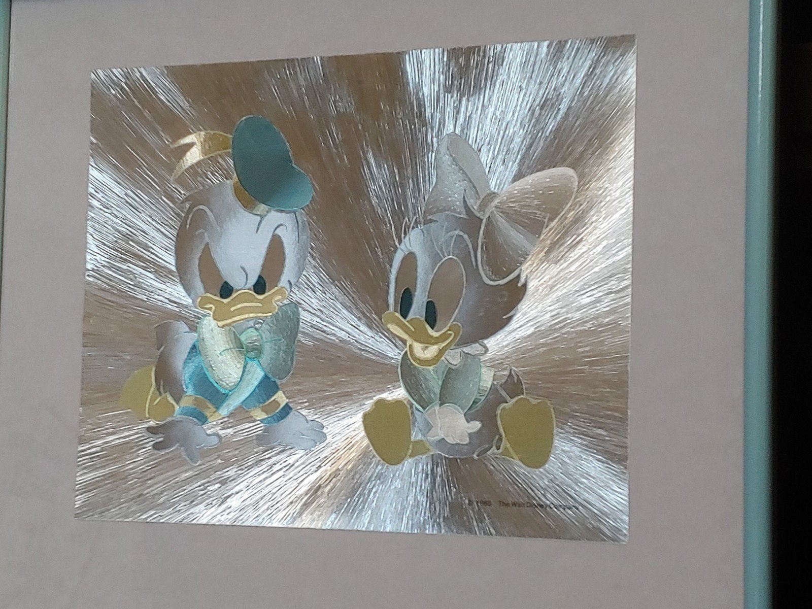 metal foil print in kader, Verzamelen, Ophalen, Donald Duck