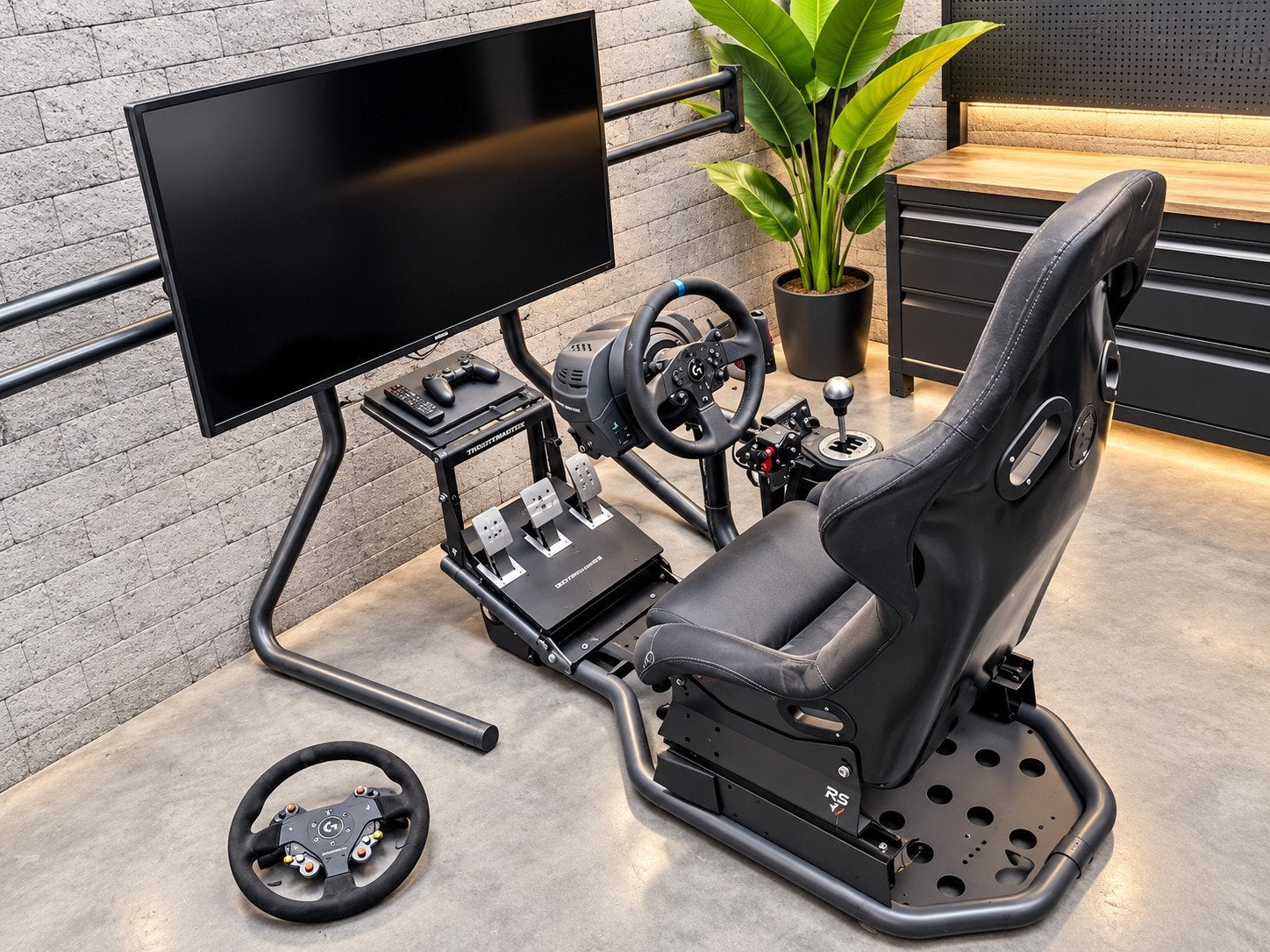 racesimulator, Logitech, Force feedback, Ophalen, Racestoel