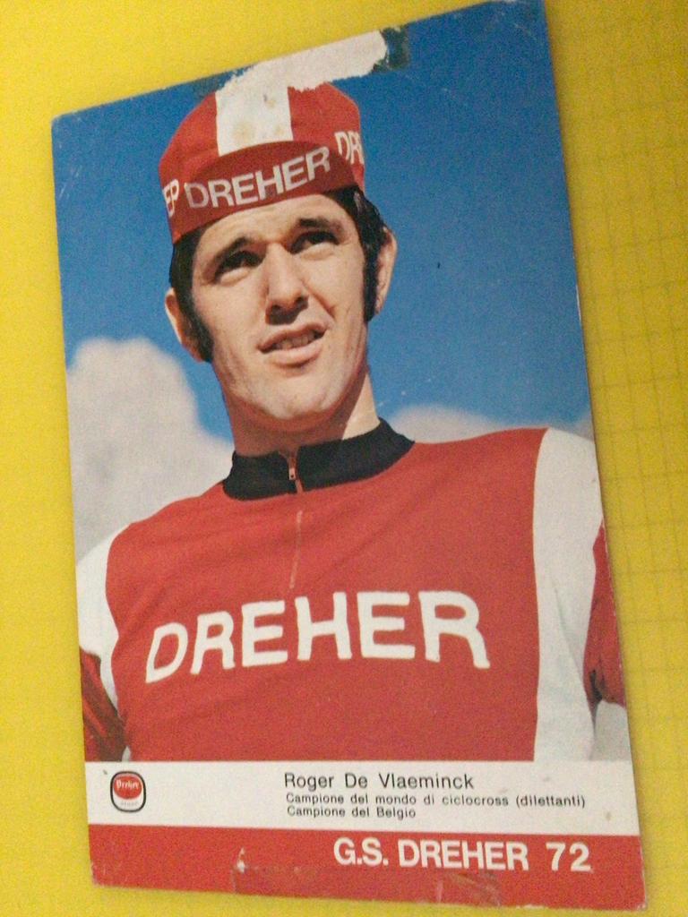 wielerkaart  1972 team dreher  roger de vlaeminck, Verzenden, Gebruikt
