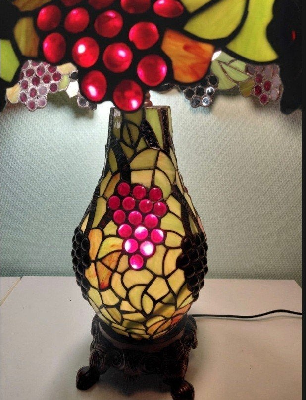 Tiffany Lamp ( Groot ), Ophalen, Tiffany lamp, Groen, 60 cm