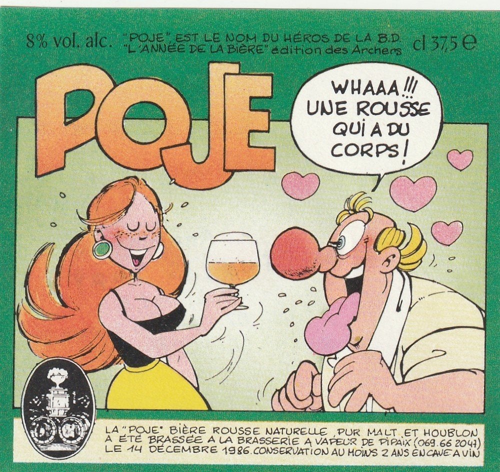 bieretiket België Vapeur : Poje 37,5 cl, Verzenden, Gebruikt, Overige typen, Overige merken