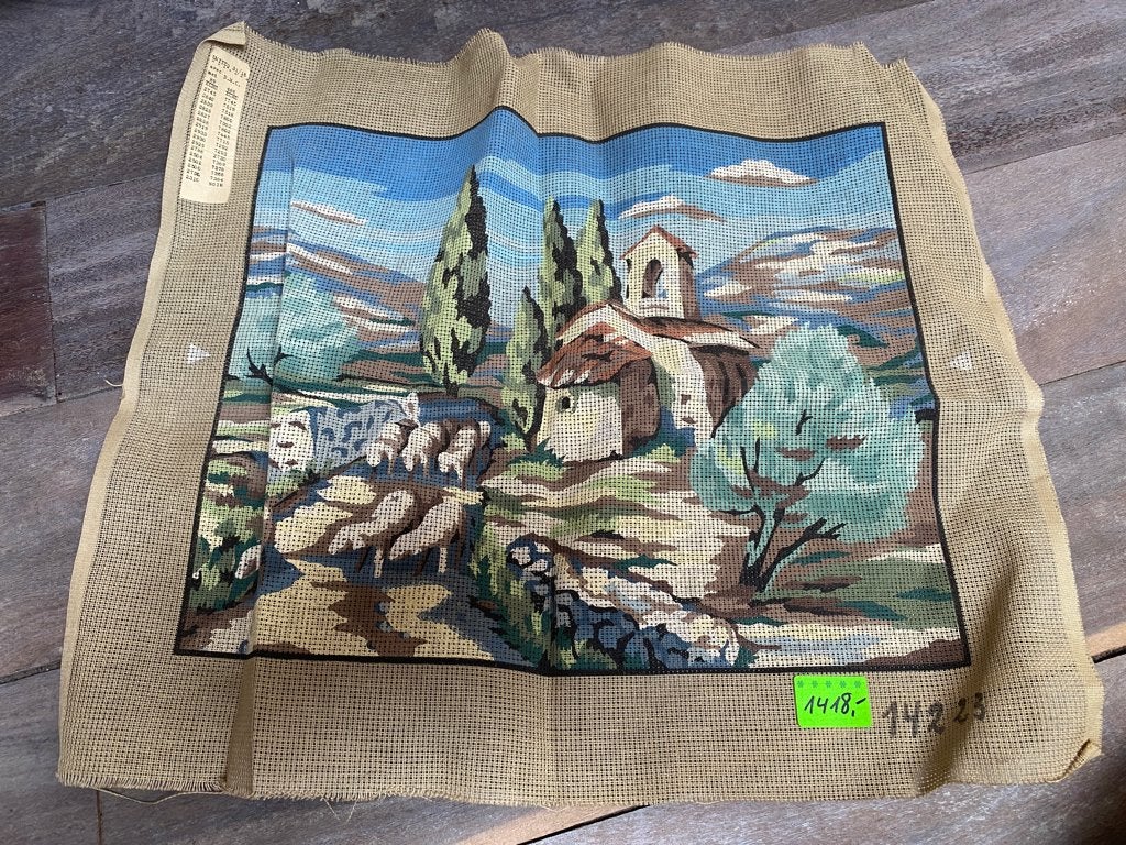 Uniteq Canevas à broder Chapelle Provence N14223 60x50cm, Envoi, Neuf, Broderies à la main, Patron