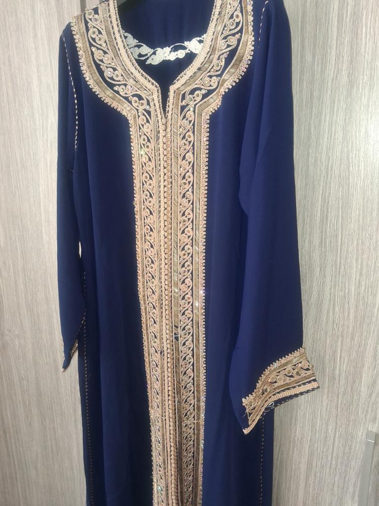 Marokaans jurk caftan, Enlèvement, Bleu