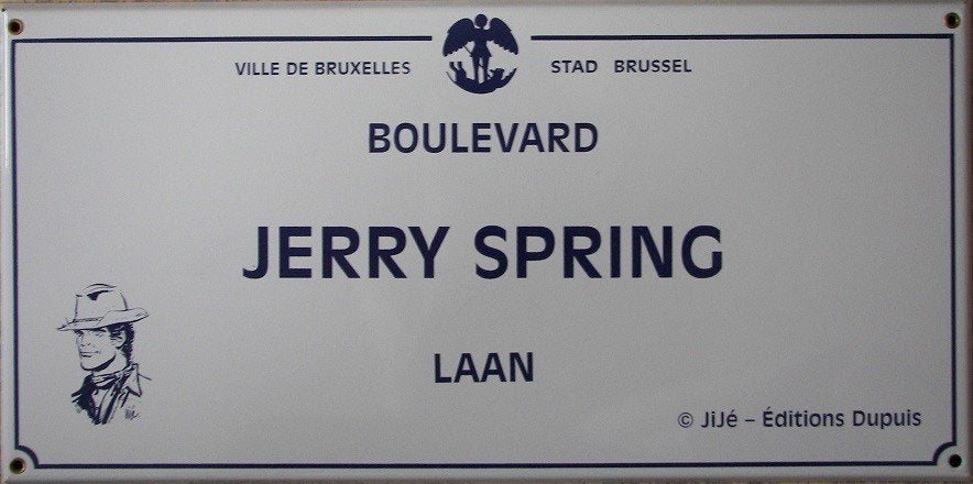 Straatnaambord / Plaque de Rue - Jerry Spring, Neuf, Une BD, Enlèvement, Jijé